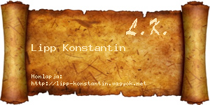 Lipp Konstantin névjegykártya
